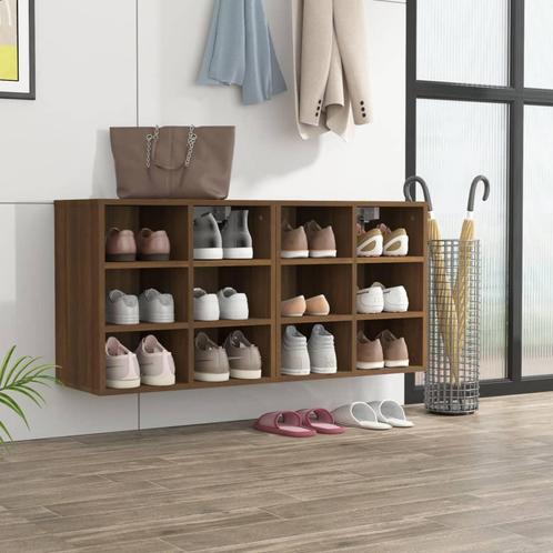 vidaXL Schoenenkasten 2 st 52,5x30x50 cm bruin eikenkleur, Huis en Inrichting, Kasten | Overige, Nieuw, Verzenden