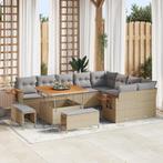 vidaXL 12-delige Tuinbankenset met kussens poly rattan, Tuin en Terras, Verzenden, Nieuw, Rotan