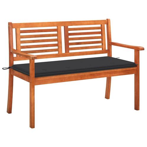 vidaXL Tuinbank 2-zits met kussen 120 cm massief, Tuin en Terras, Tuinbanken, Nieuw, Hout, Verzenden