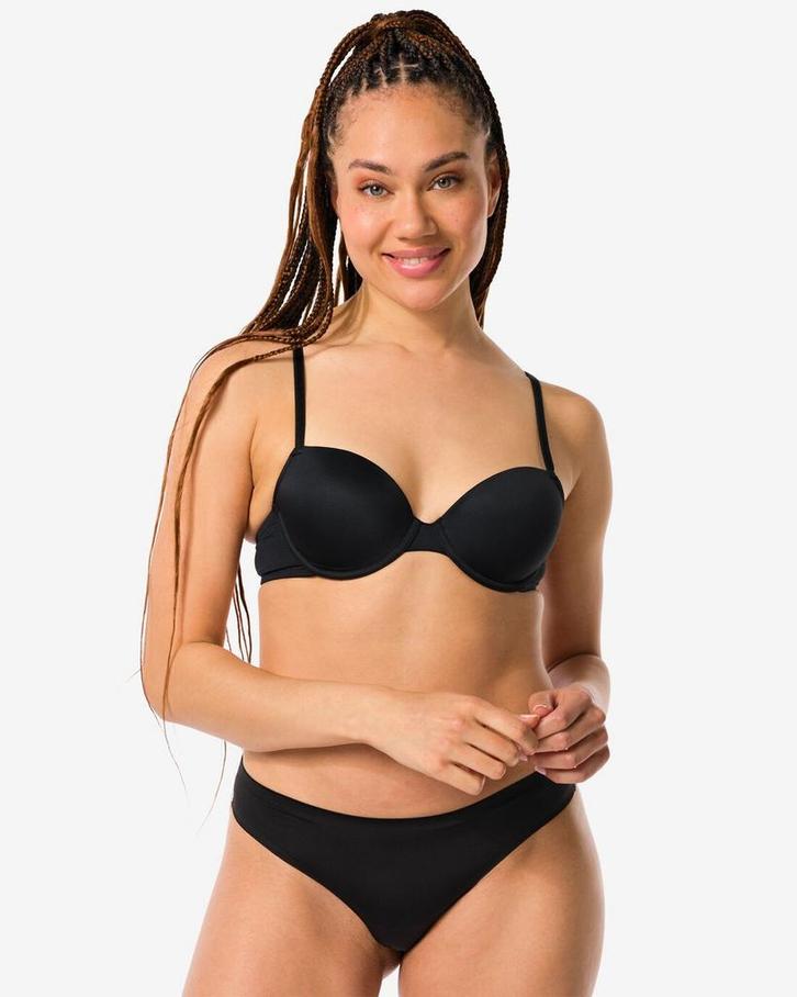 HEMA Damesstring second skin micro zwart, Kleding | Dames, Ondergoed en Lingerie, Verzenden