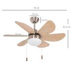 TRUUSK Plafondventilator Plafondventilator Met Licht, Kettin, Auto-onderdelen, Airco en Verwarming, Verzenden, Nieuw