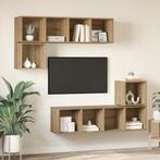 vidaXL Tv-meubelset 4 pcs artisanaal eikenkleurig 37 x 37 x, Minder dan 50 cm, Verzenden, Nieuw, Minder dan 100 cm