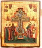 Icoon - Kruisiging van Christus, Staurotheke-icoon - Hout