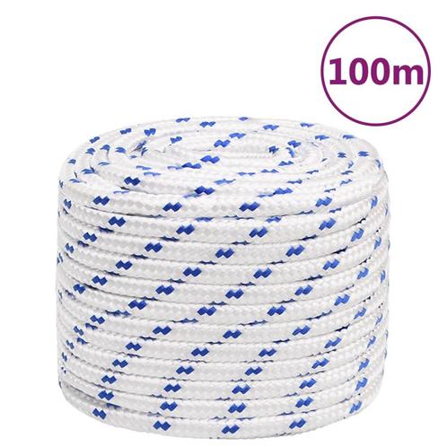 vidaXL Boot touw 18 mm 100 m polypropyleen wit, Doe-het-zelf en Verbouw, IJzerwaren en Bevestigingsmiddelen, Nieuw, Verzenden