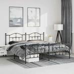vidaXL Bedframe met hoofd- en voeteneinde metaal zwart, Huis en Inrichting, Slaapkamer | Bedden, Verzenden, Zwart, Metaal, Nieuw