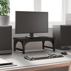 vidaXL Monitorstandaard 37x23x14 cm bewerkt hout zwart, Computers en Software, Overige Computers en Software, Verzenden, Nieuw