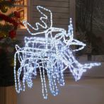 vidaXL 3-delige Kerstfigurenset rendier koudwit, Diversen, Verzenden, Nieuw
