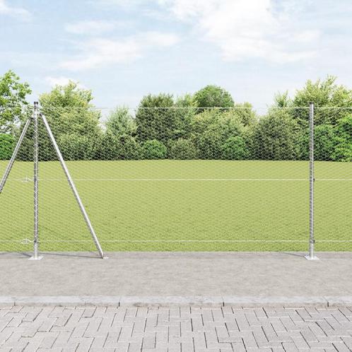 vidaXL Hexagon Hek 1.2x50 m Gegalvaniseerd Staal, Tuin en Terras, Schuttingen, Nieuw, IJzer, Verzenden