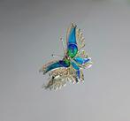 800 zilver verguld email filigraan - Broche - No Reserve