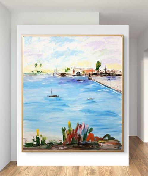 CARDUSU - LUCES EN EL MAR XL, Antiek en Kunst, Kunst | Schilderijen | Modern