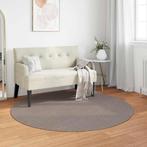vidaXL Vloerkleden Rond LUGO Taupe Ø 120 CM Polyester, Verzenden, Nieuw