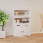vidaXL buffetkast 67x40x108,5 cm massief grenenhout wit, Huis en Inrichting, Kasten | Buffetkasten, Verzenden, 100 tot 150 cm