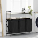 vidaXL Wasmand 3 vakken met planken sonoma eikenkleurig, Tuin en Terras, Verzenden, Nieuw