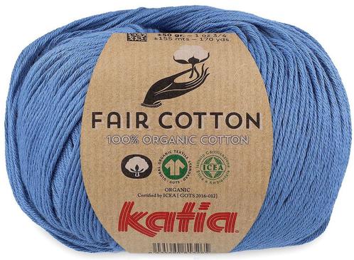 Katia Fair Cotton - 18 jeansblauw - Biologisch Katoengaren, Hobby en Vrije tijd, Breien en Haken, Ophalen of Verzenden