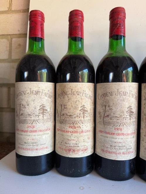 1978 Château Jean Faure - Saint-Émilion Grand Cru Classé - 6, Verzamelen, Wijnen