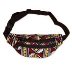 Afrikaanse print heuptasje / Fanny pack - Kastanjerood / gel, Sieraden, Tassen en Uiterlijk, Tassen | Damestassen, Ophalen of Verzenden