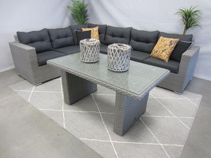 Te Velde tuinmeubelen palermo Hoek Lounge set rechts 5 delig, Tuin en Terras, Tuinsets en Loungesets, Bank, Bijzettafel, 6 zitplaatsen