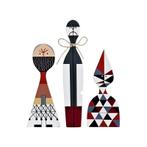 Set of 3 Wooden Dolls - Vitra  replica - No 12, 13 en 14, Nieuw