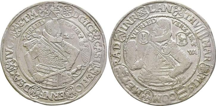 Taler, daalder 1626 Sachsen Coburg Eisenach: Johann Casim..., Postzegels en Munten, Munten | Europa | Niet-Euromunten, Verzenden