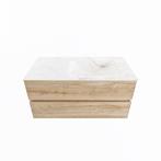 MONDIAZ VICA-DLUX 100cm badmeubel onderkast Washed Oak 2, Ophalen of Verzenden, Nieuw, Bad
