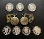 Verenigde Staten. Collection of 7 Silver Plated Coins and 2, Nieuw