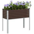 vidaXL Plantenbak 100x41x90 cm staal bruin, Tuin en Terras, Bloembakken en Plantenbakken, Verzenden, Nieuw, Metaal