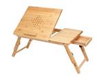 Laptoptafel Bamboe 55x28x35cm met ventilatiegaten en lade, Verzenden, Nieuw