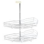 Draadmand keuken 2-laags 180 graden 75x38x80 cm zilverkle...