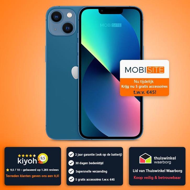 Apple iphone 13 | Accu 100%, Telecommunicatie, Mobiele telefoons | Apple iPhone, Zonder abonnement, 128 GB, iPhone 13, Zonder simlock