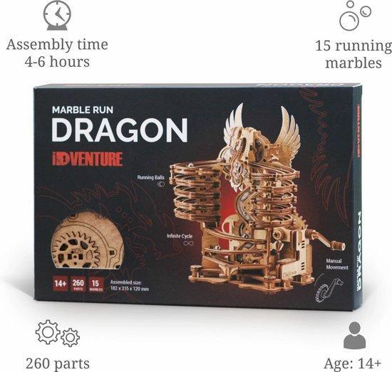 iDventure - Marble Run Dragon - Bouwpakket Knikkerbaan -, Kinderen en Baby's, Speelgoed | Overig, Verzenden
