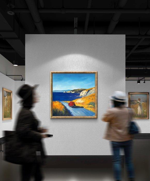 Le Yack - La route des falaises - Handmade! - unique work, Antiek en Kunst, Kunst | Schilderijen | Modern