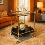 Salontafel - Messing, Glas, Italiaans design uit de jaren, Antiek en Kunst