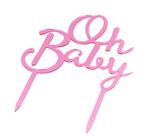 Acryl taart topper Oh Baby roze, Hobby en Vrije tijd, Taarten en Cupcakes maken, Nieuw, Versiering, Taarten, Verzenden