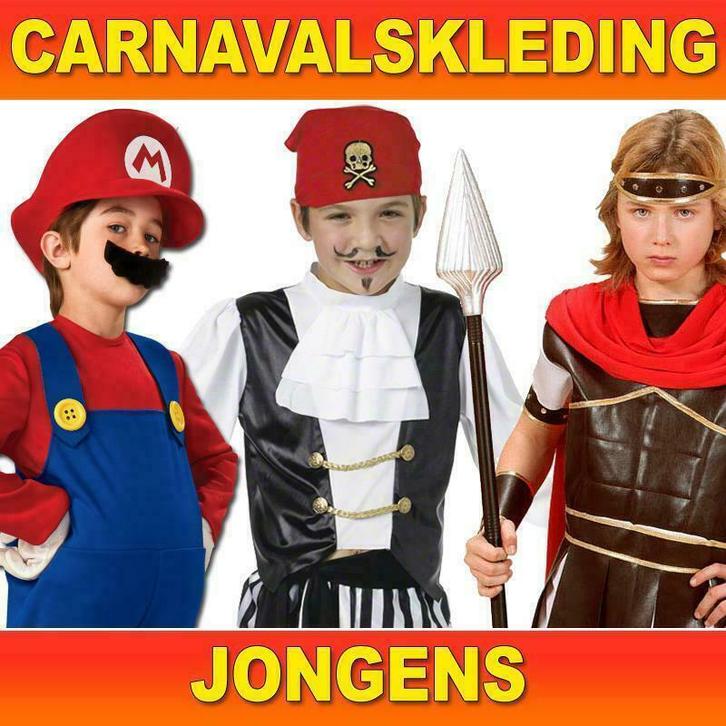 Carnavalskleding jongens - Compleet kostuum vanaf €9,95, Kinderen en Baby's, Carnavalskleding en Verkleedspullen, Jongen, Nieuw