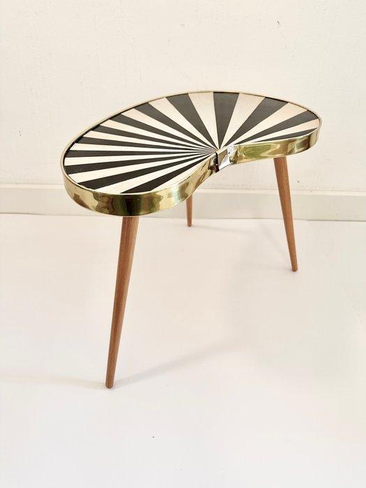 Bijzettafel - laminaat, Hout, Messing - Er is geen tekst, Antiek en Kunst, Kunst | Designobjecten