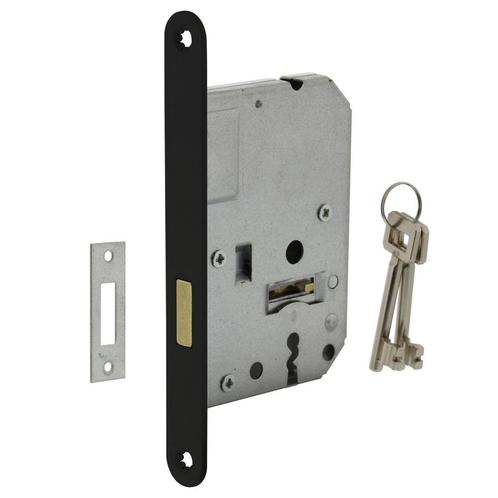 Intersteel klavier kastslot 55mm met zwarte voorplaat 20X175, Doe-het-zelf en Verbouw, Hang- en Sluitwerk, Nieuw, Verzenden