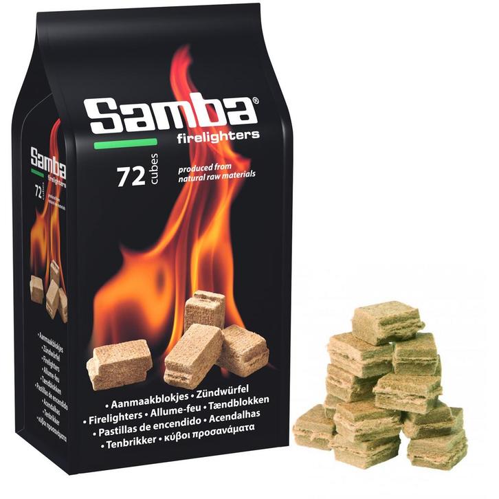 Samba Aanmaakblokjes - plantaardige olie en naaldhout - g..., Tuin en Terras, Barbecue-accessoires, Nieuw, Ophalen of Verzenden