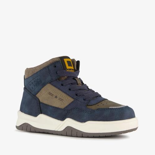 Blue Box hoge jongens sneakers donkerblauw taupe maat 33, Kleding | Dames, Schoenen, Nieuw, Verzenden
