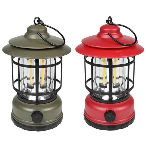 Benson Oplaadbare en dimbare retro campinglamp - 16.6 x 9..., Caravans en Kamperen, Kampeeraccessoires, Nieuw, Ophalen of Verzenden