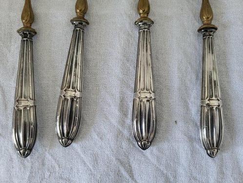 Bestekset (4) - voorgerecht service - .950 zilver - nekbrace, Antiek en Kunst, Antiek | Goud en Zilver