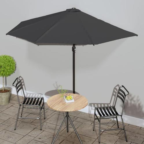 vidaXL Balkonparasol half met aluminium paal 300x155 cm, Tuin en Terras, Parasols, Nieuw, 3 tot 4 meter, Verzenden
