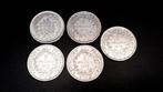 Frankrijk. 5 Francs 1873-A Hercule (lot de 5 monnaies)