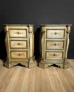 Nachtkastje (2) - Hout - Antieke beschilderde nachtkastjes