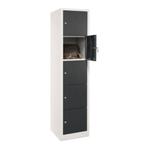 -10% - Lockerkast Premium 5-deurs - Grijs, Huis en Inrichting, Kasten | Lockerkasten, Verzenden, Nieuw