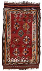 Triball Kelim gashkai 280x160 wollen vloerkleed handgeweven, 200 cm of meer, Ophalen of Verzenden, Zo goed als nieuw, 200 cm of meer