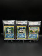 Pokémon - 3 Graded card - BLADTOISE HOLO& WARTORTLE HOLO &, Nieuw