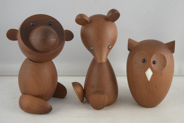 Senshukai Japan - Figuur - Bear, Monkey and Owl - Royal Pet, Antiek en Kunst, Kunst | Designobjecten