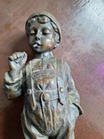 Beeldje - Jongen met pet - 1,2 kg - Brons, Marmer, Antiek en Kunst