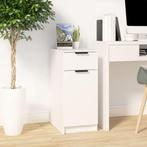 vidaXL Bureaukast 33,5x50x75 cm bewerkt hout wit, Verzenden, Nieuw