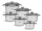 Veiling - Pannenset - RVS - 12 delig - Voorzien Van 9-Laags, Huis en Inrichting, Nieuw